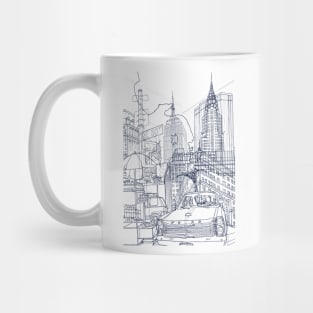 New York! (Blue) Mug
